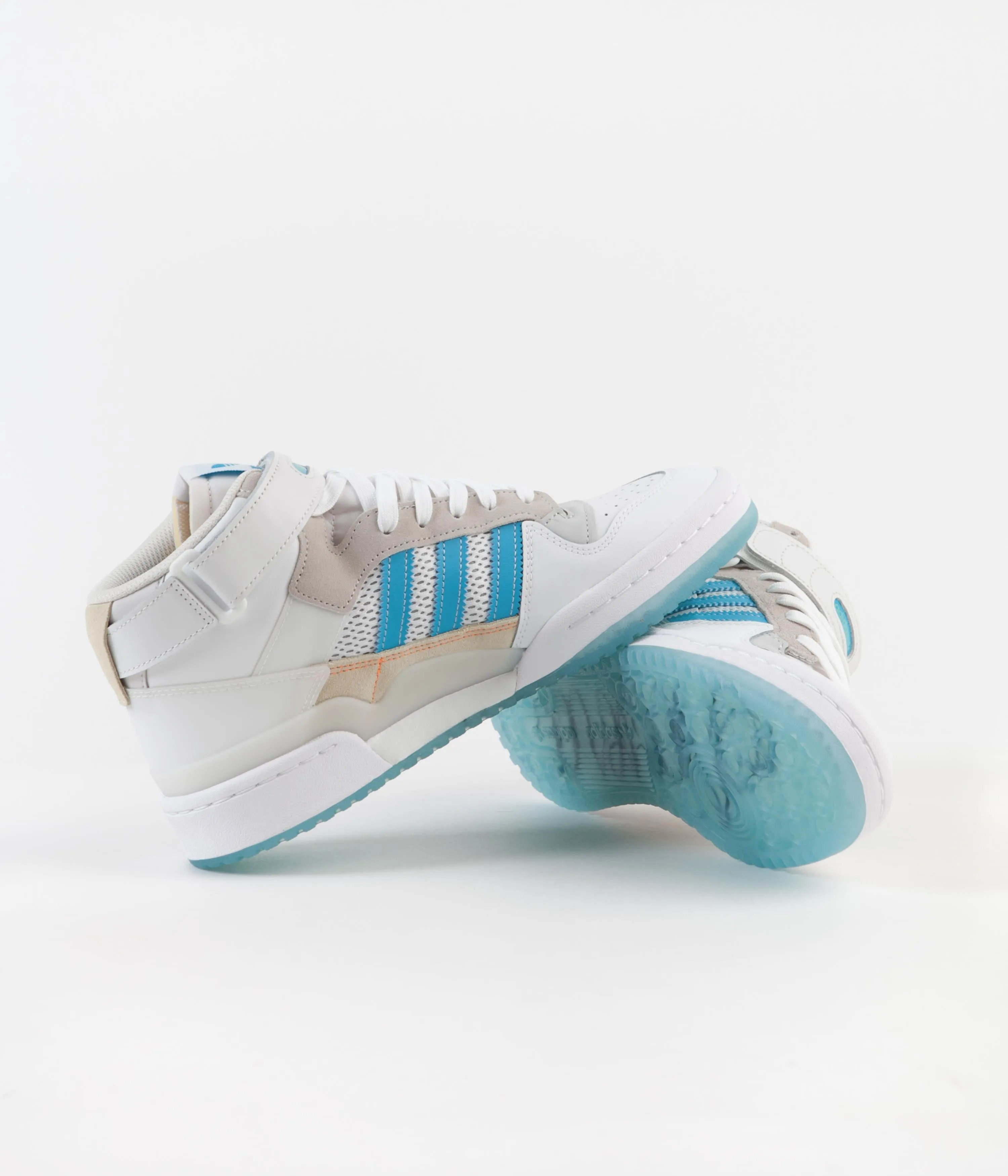 Adidas Diego Forum 84 Mid ADV Shoes - FTWR White / Signal Cyan / Grey One