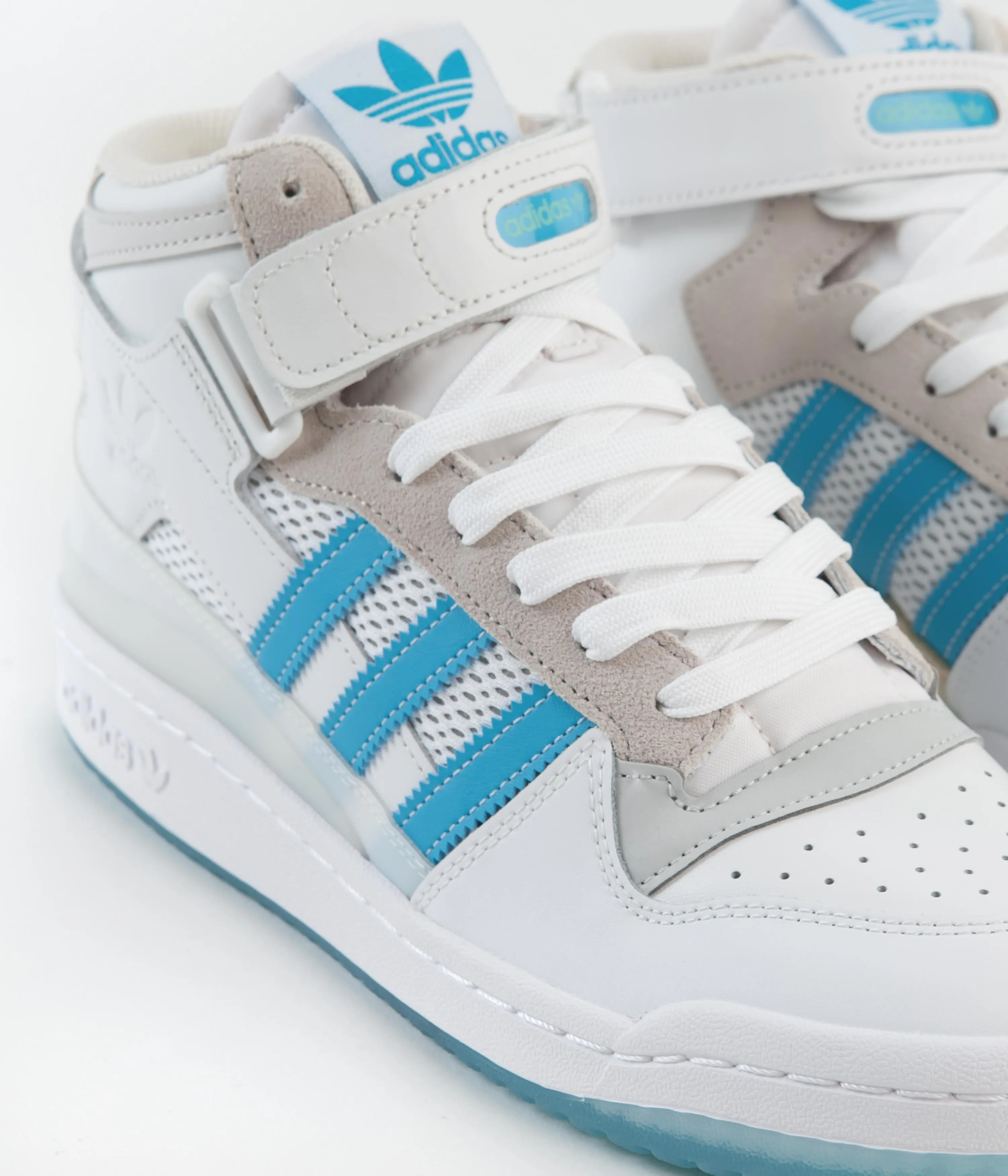 Adidas Diego Forum 84 Mid ADV Shoes - FTWR White / Signal Cyan / Grey One