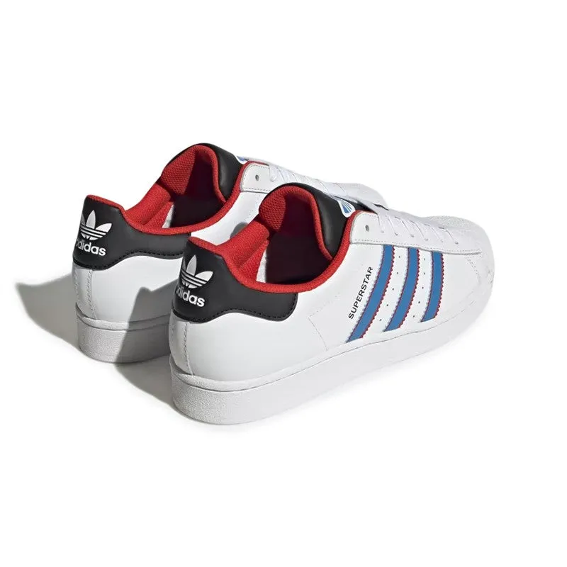 Adidas Originals Superstar (Cloud White/Bright Blue/Red) Men's Shoes ID4673