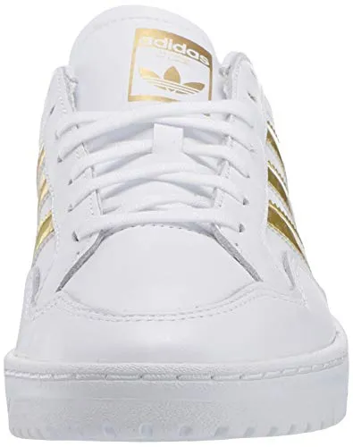 adidas Originals Women's Team Court Sneaker, FTWR White/Gold met./FTWR White, 11 M US