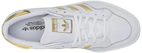 adidas Originals Women's Team Court Sneaker, FTWR White/Gold met./FTWR White, 11 M US