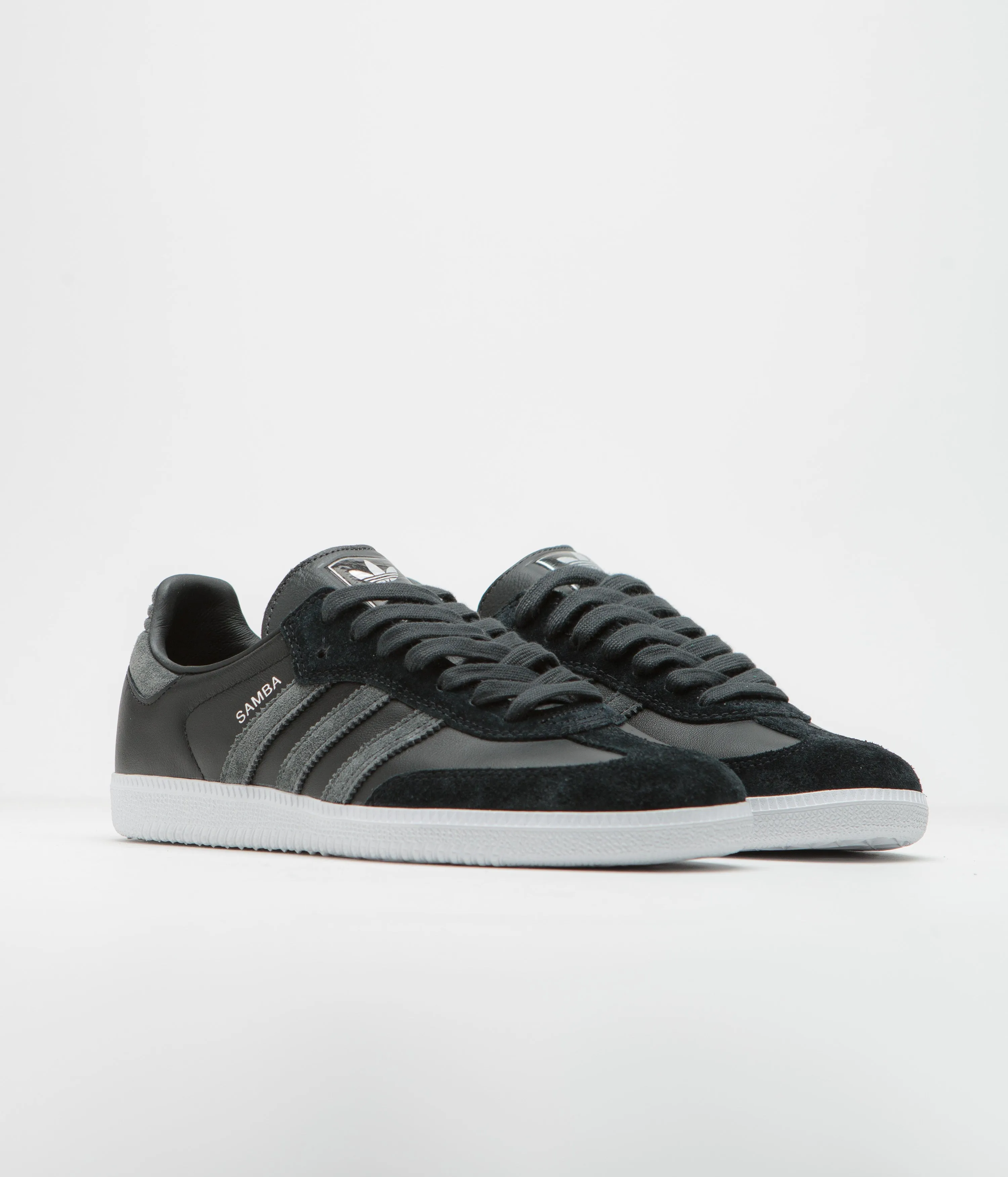 Adidas Samba ADV Shoes - Core Black / Carbon / Silver Metallic