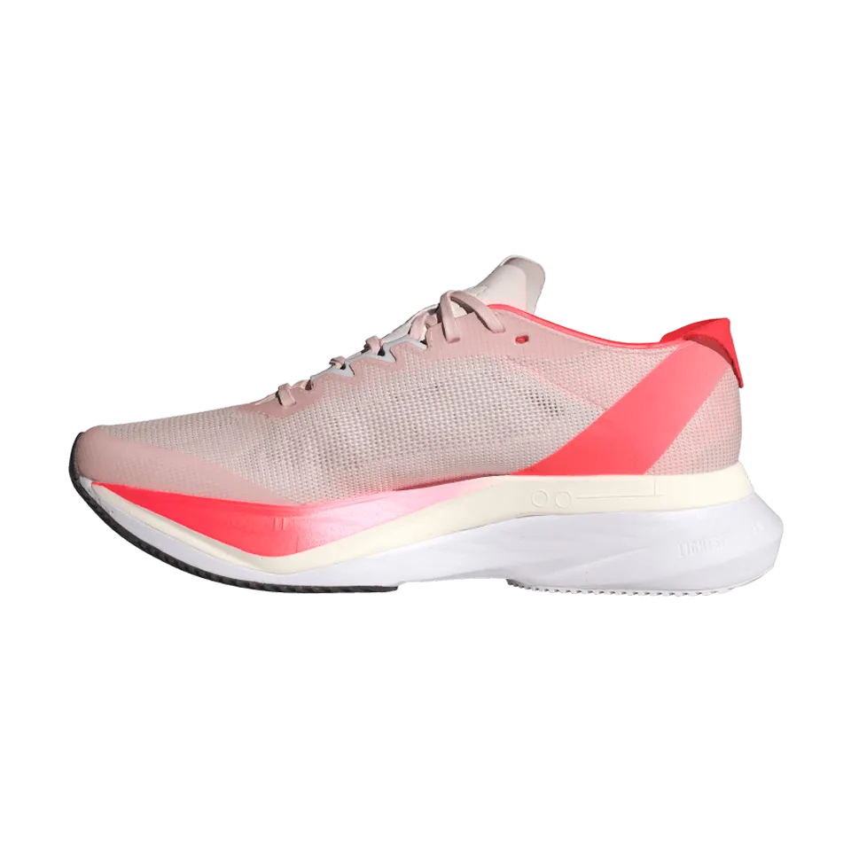 adidas Women's Adizero Boston 12 Sandy Pink/Aurora Met./Solar Red