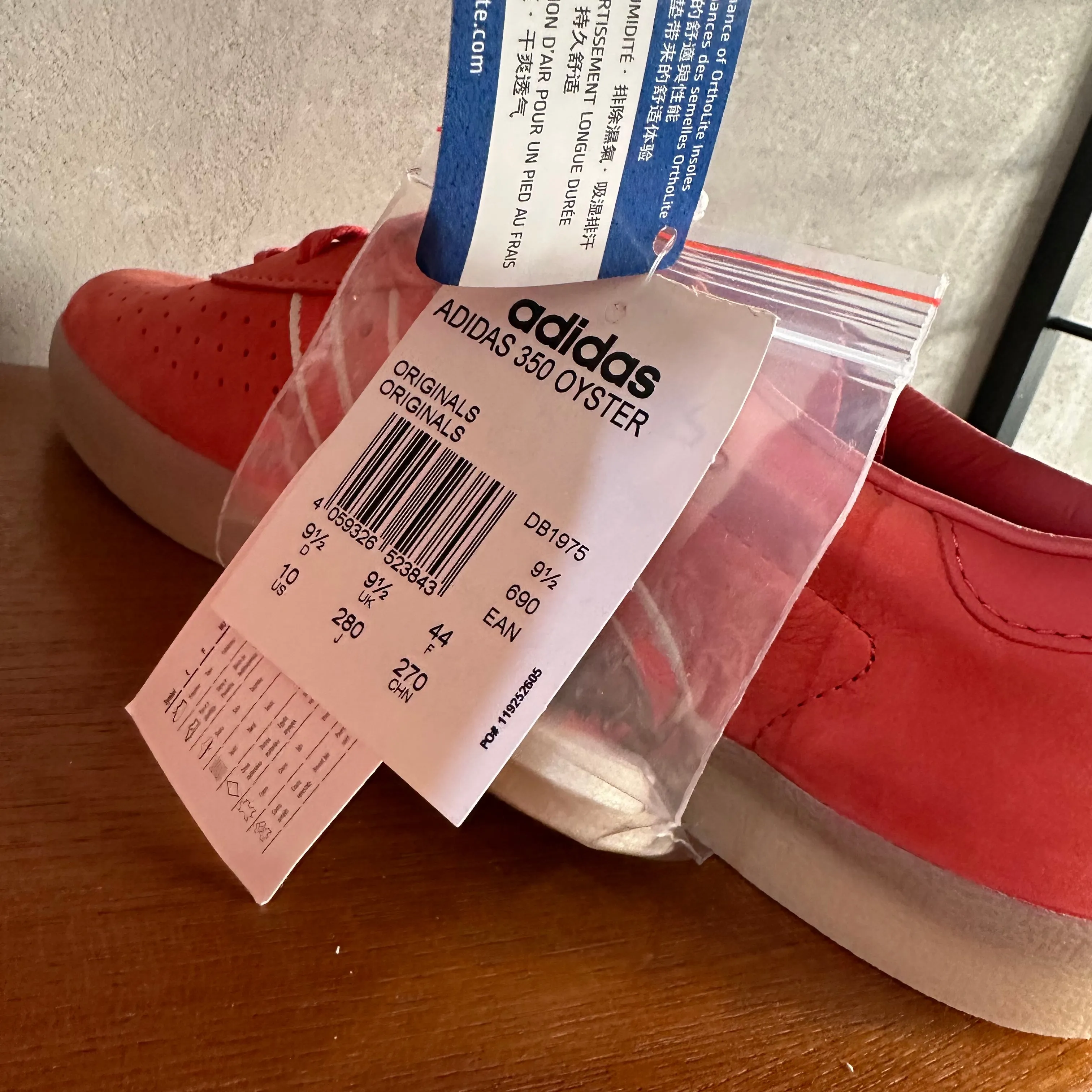 adidas X Oyster Holdings  adidas 350 Trainers Trace Scarlet - UK 9.5