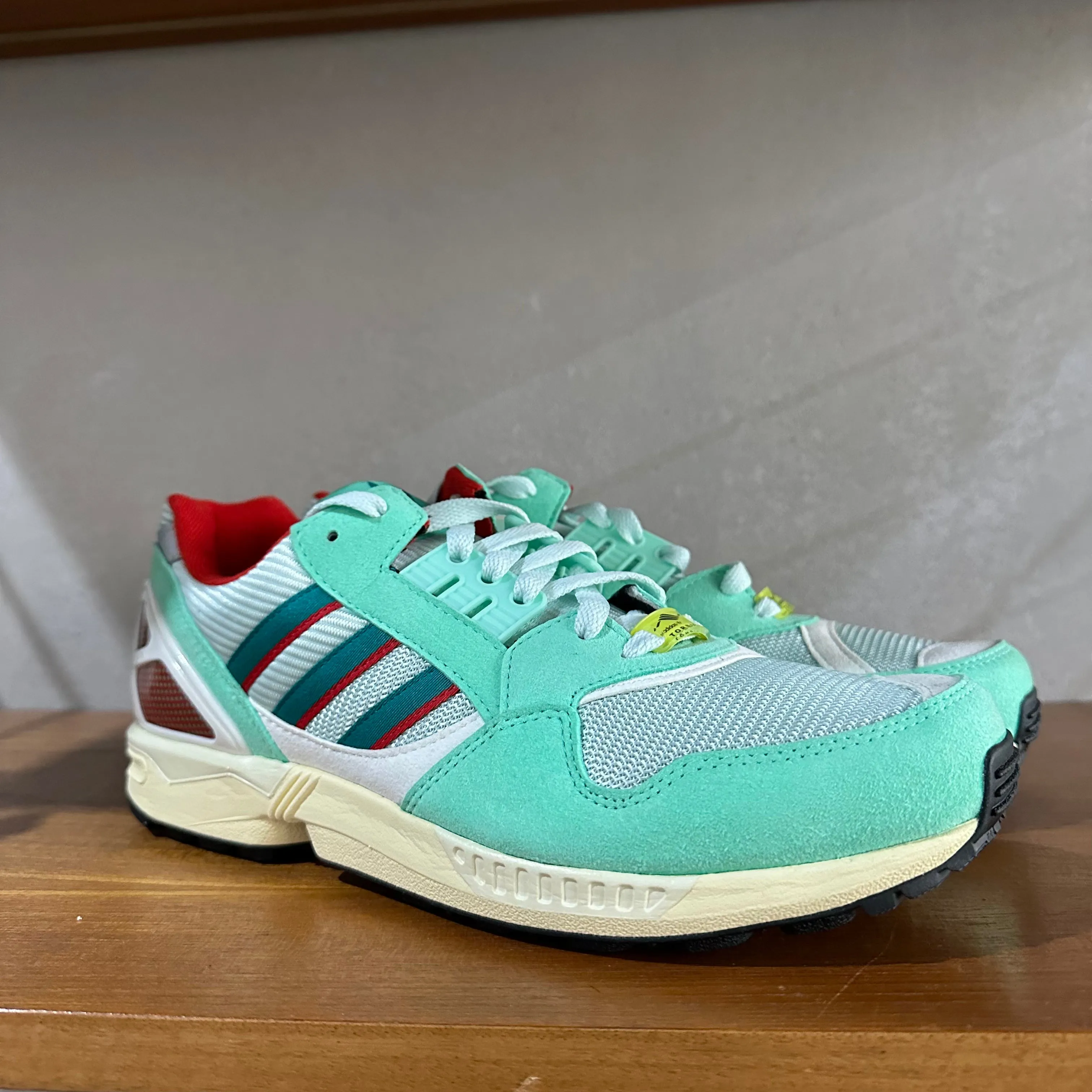 adidas ZX 9000 OG Trainers Mint / Red / Green - UK 9.5