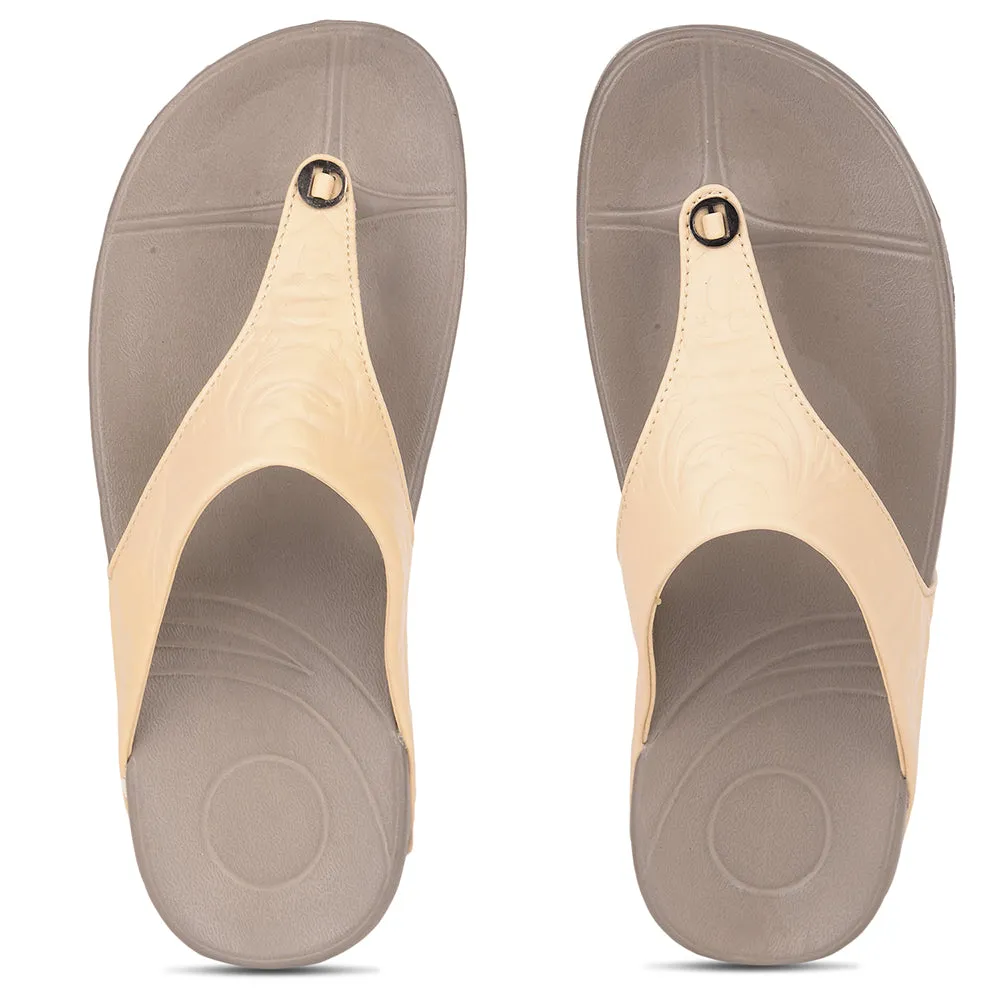 AHA By Liberty DIVA-10 Casual Slides For Women - Beige