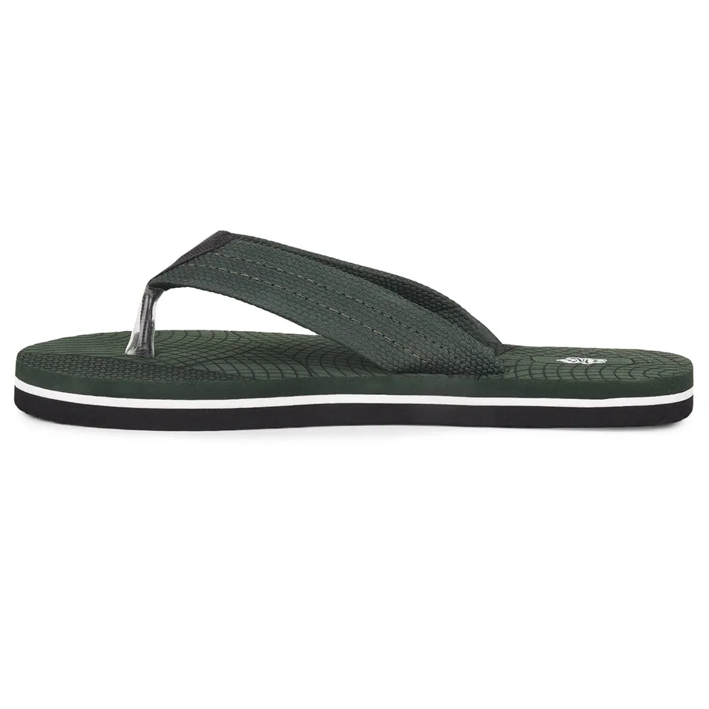 AHA Casual Olive Green Flip Flop For Men ORTHO-20 By Liberty