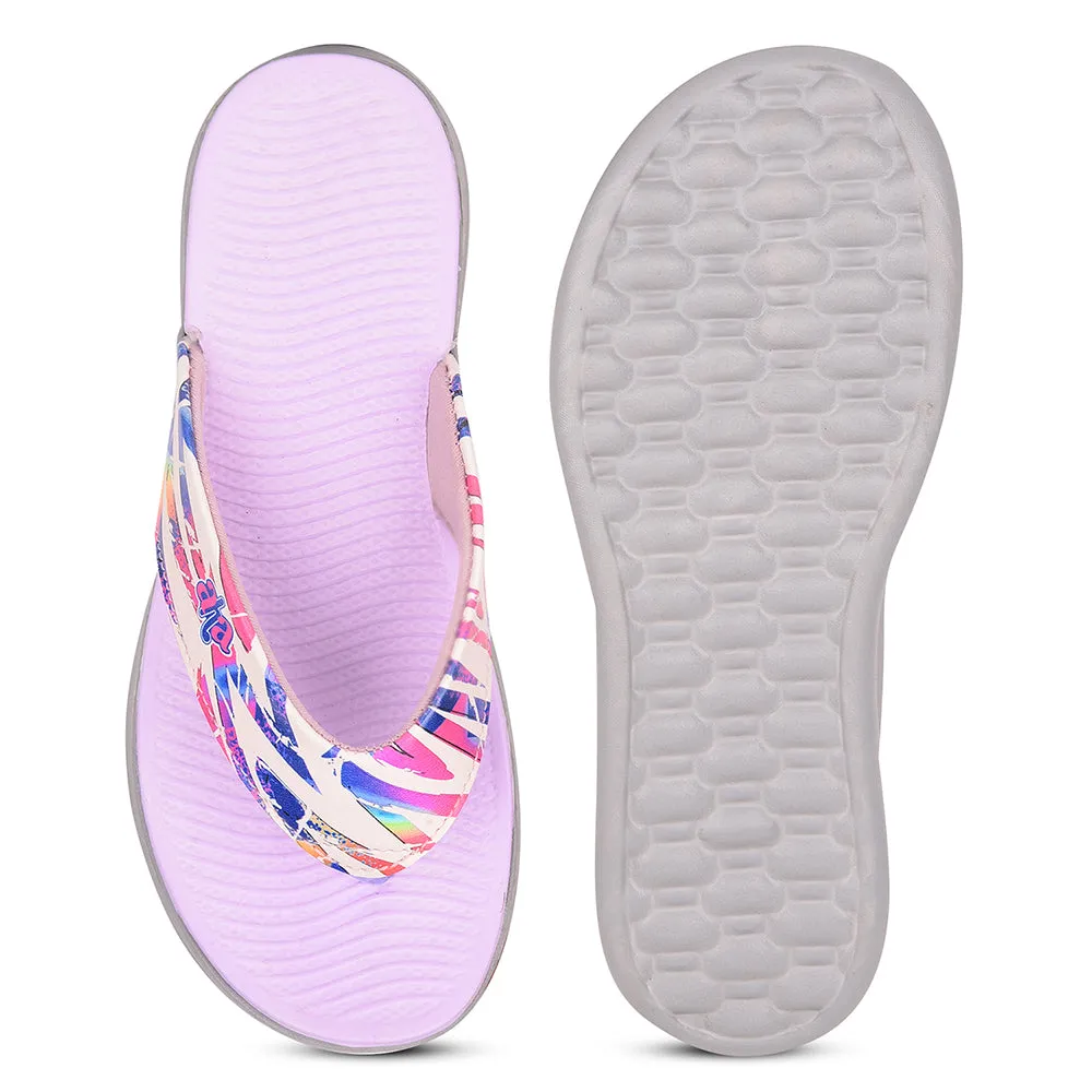 AHA Casual Purple Flip Flops For Women KIARA-6 By Liberty