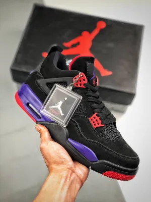 Air Jordan 4 NRG ‘Raptors’ Black/University Red-Court Purple