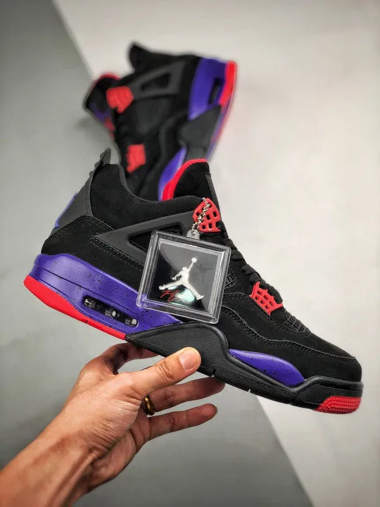 Air Jordan 4 NRG ‘Raptors’ Black/University Red-Court Purple