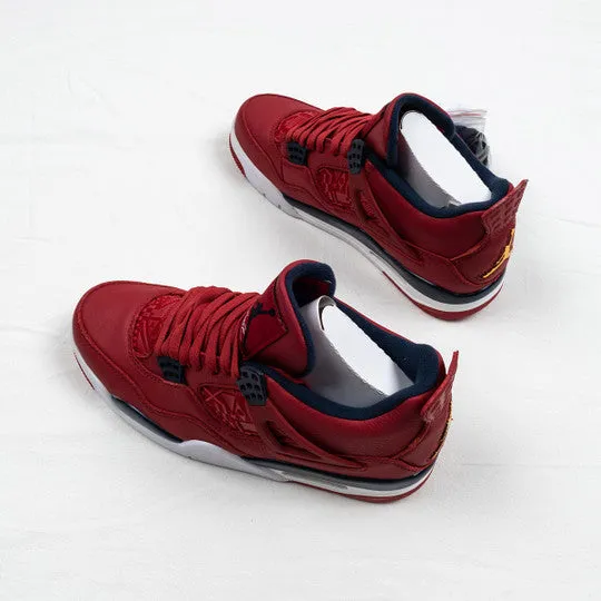 Air Jordan 4 SE FIBA Gym Red/White-Metallic Gold-Obsidian