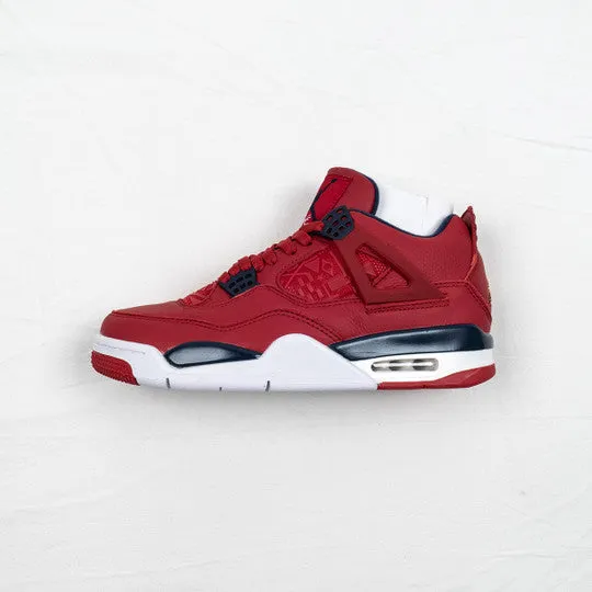 Air Jordan 4 SE FIBA Gym Red/White-Metallic Gold-Obsidian