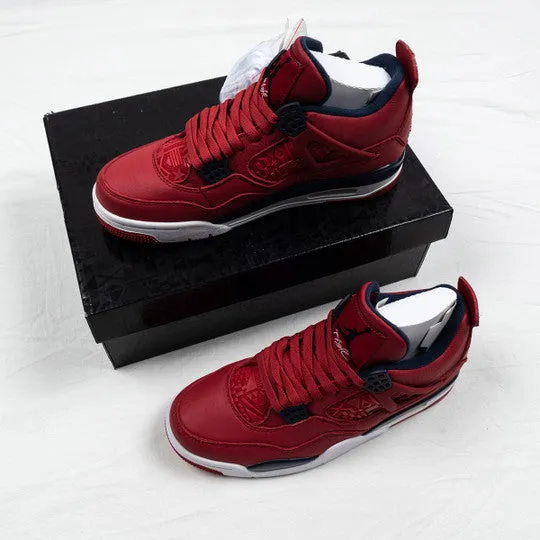 Air Jordan 4 SE FIBA Gym Red/White-Metallic Gold-Obsidian