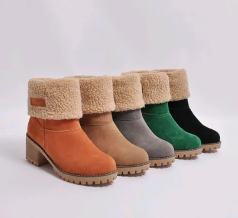 Ankle Fur Lined Snow Boots