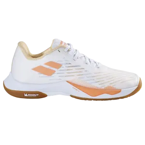 Babolat Women's Shadow Tour 5 Indoor Shoes White Yellow