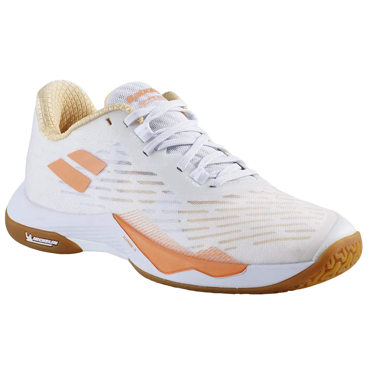 Babolat Women's Shadow Tour 5 Indoor Shoes White Yellow