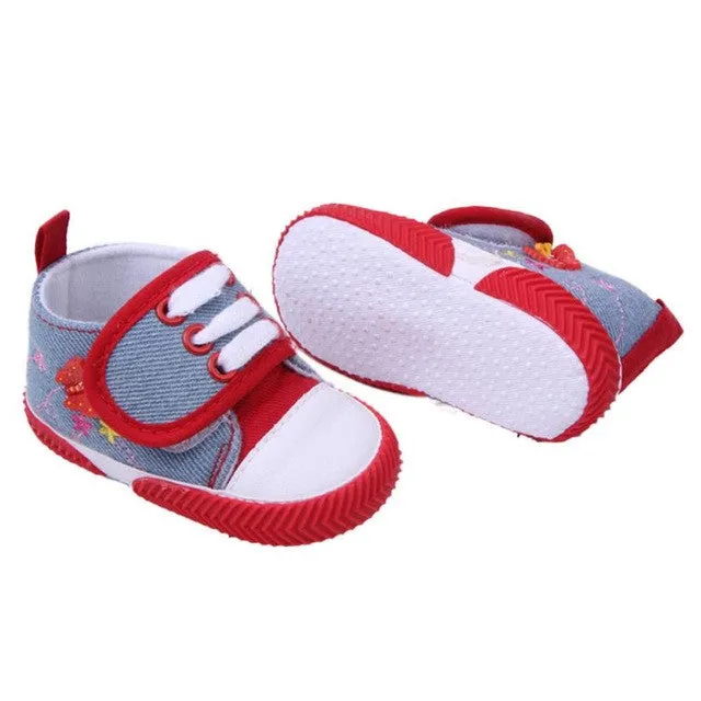 Baby Soft Sole Crib Walker Shoes Cloth Pink,Red children footwear shoes for kids