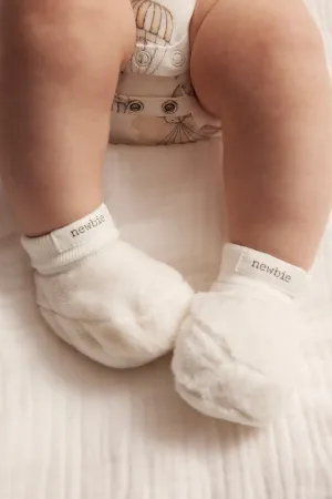 Baby white booties