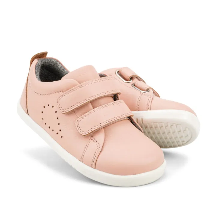 Bobux Iwalk Grass Court Seashell Pink Leather Trainer 633724