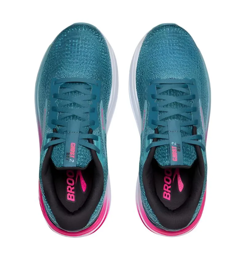 Brooks Womens Trainer Ghost Max 2 Storm Blue/Knockout Pink/Aqua