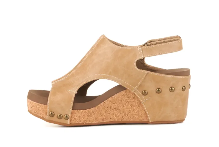 Carley Taupe Smooth Wedge*