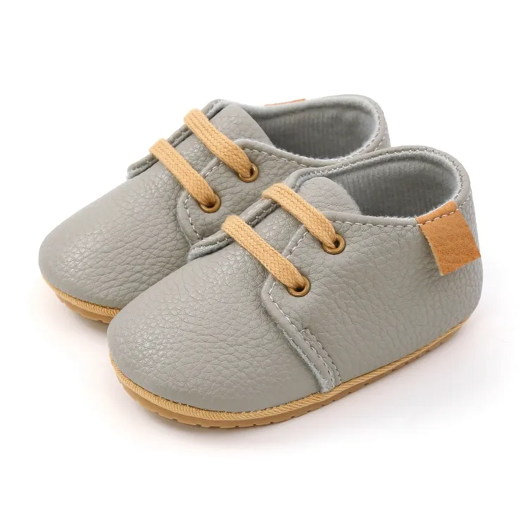 Charming Leather Baby Crib Sneaker Shoes