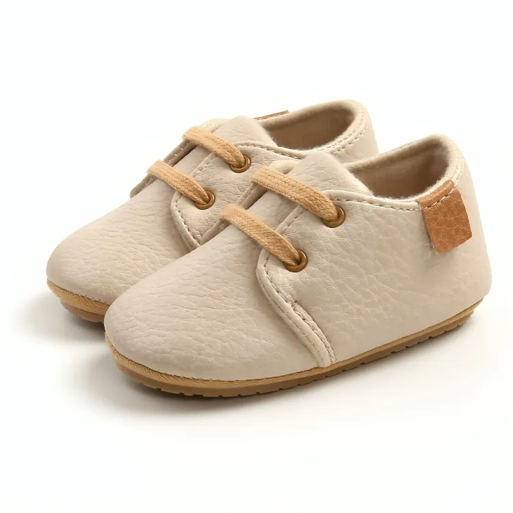 Charming Leather Baby Crib Sneaker Shoes