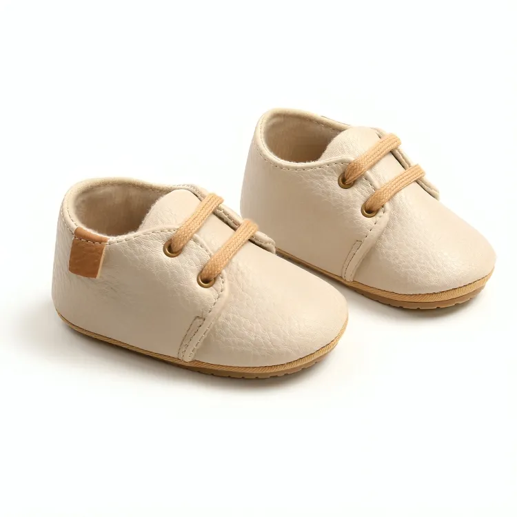 Charming Leather Baby Crib Sneaker Shoes