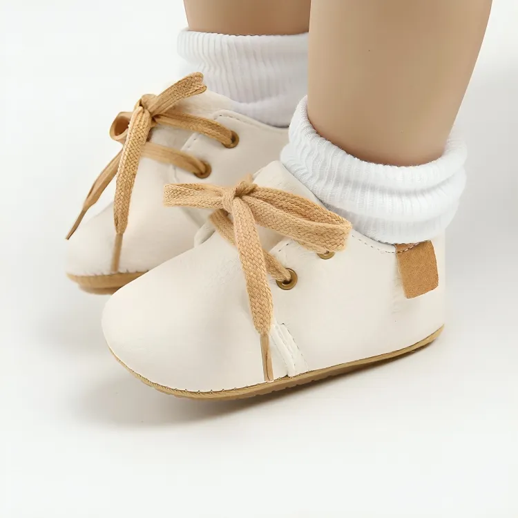 Charming Leather Baby Crib Sneaker Shoes