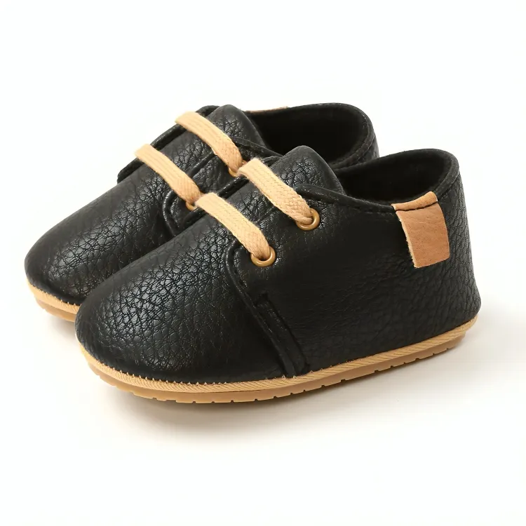 Charming Leather Baby Crib Sneaker Shoes