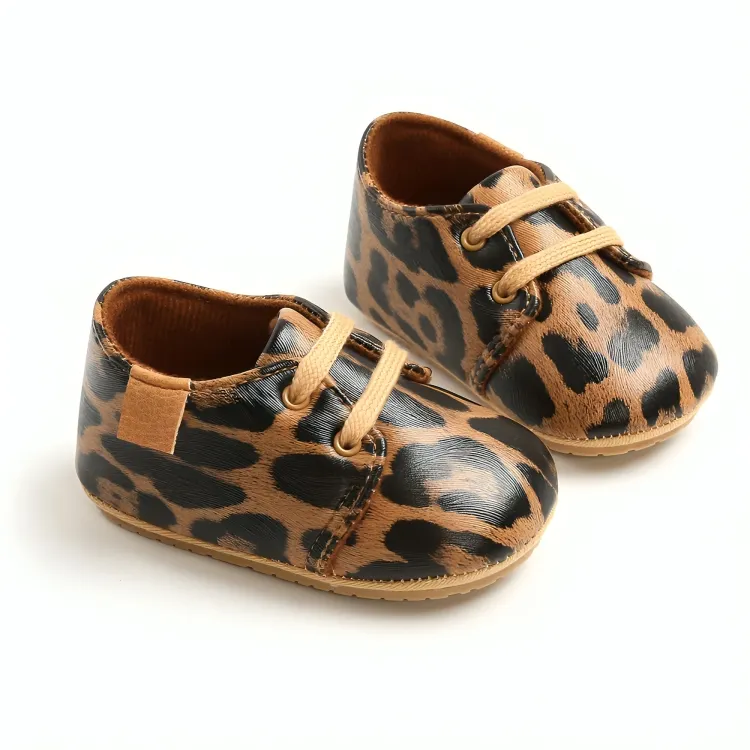 Charming Leather Baby Crib Sneaker Shoes