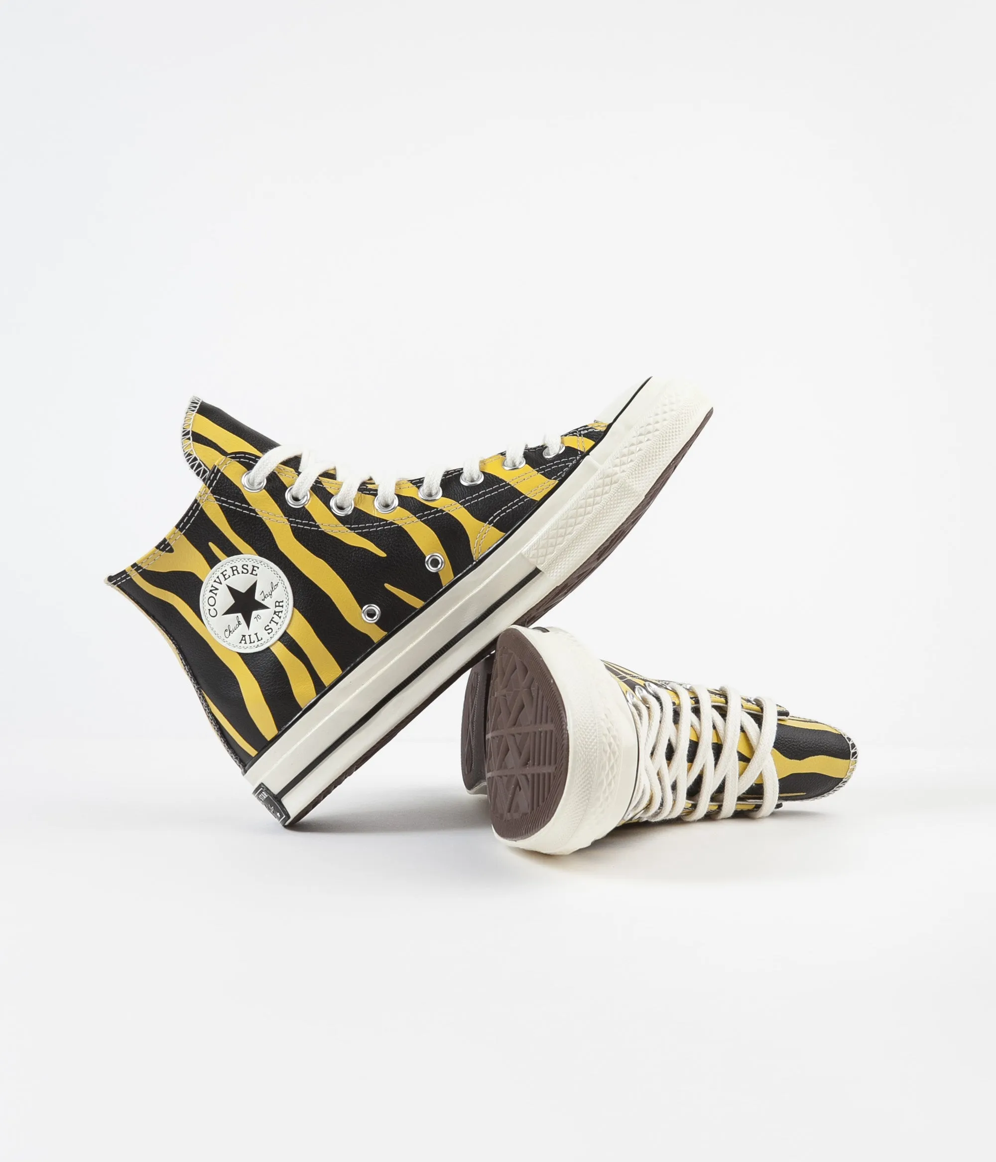 Converse CTAS 70's Hi Archive Print Leather Shoes - Vivid Sulfur / Black / Egret