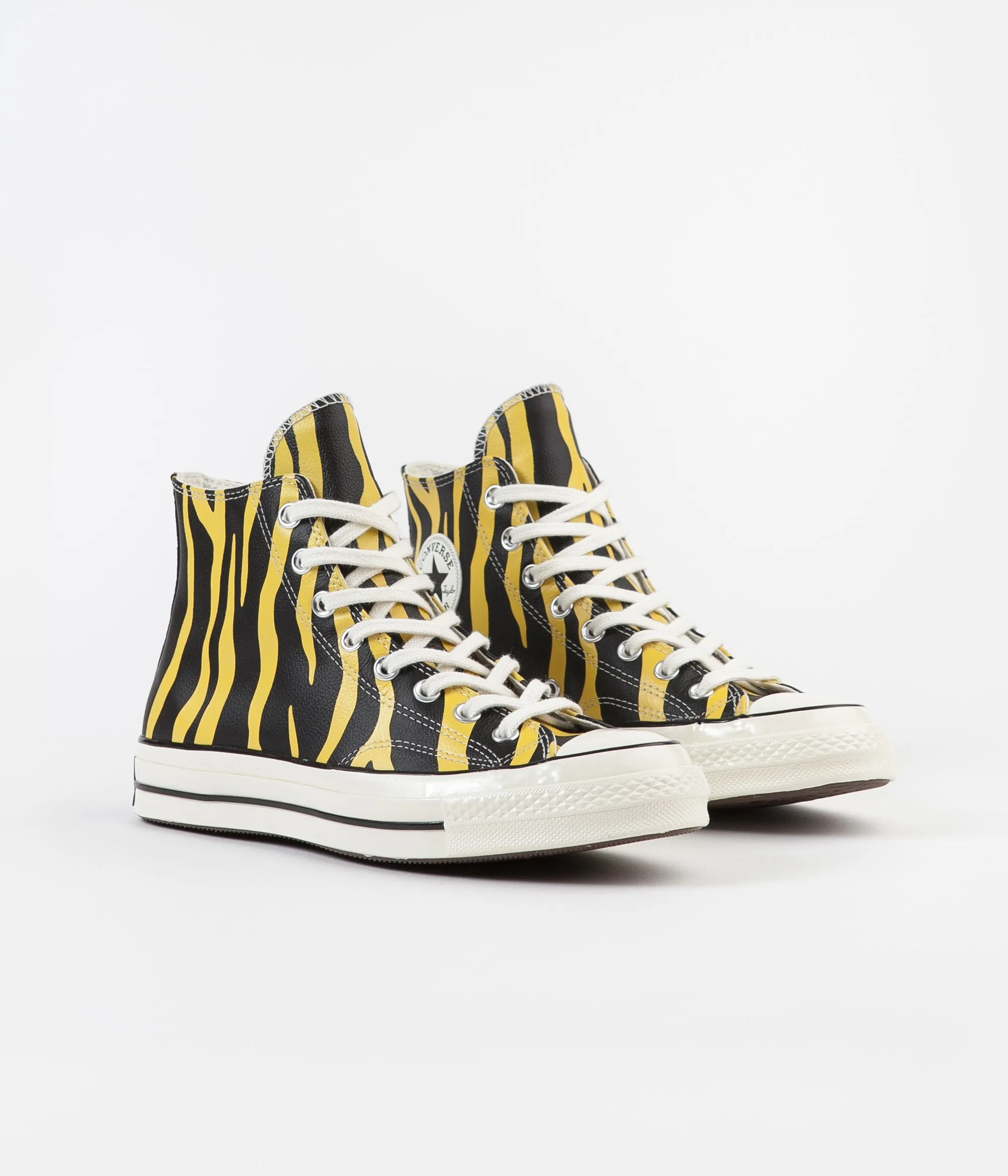 Converse CTAS 70's Hi Archive Print Leather Shoes - Vivid Sulfur / Black / Egret