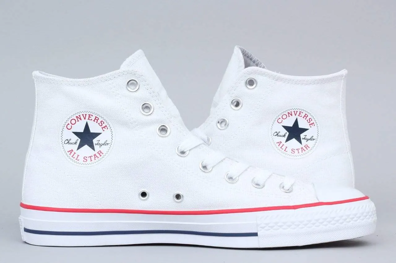 Converse CTAS Pro Hi Canvas Shoes White / Red / Insignia Blue