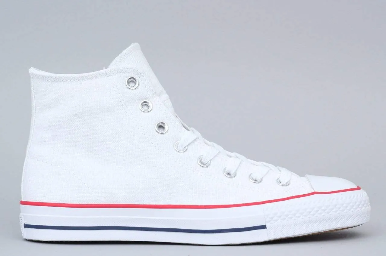 Converse CTAS Pro Hi Canvas Shoes White / Red / Insignia Blue