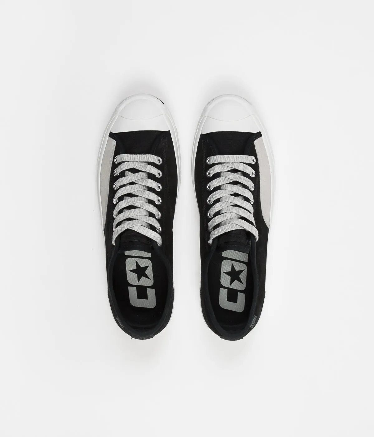 Converse Jack Purcell Pro Ox Shoes - Black / Pale Grey / Vintage White