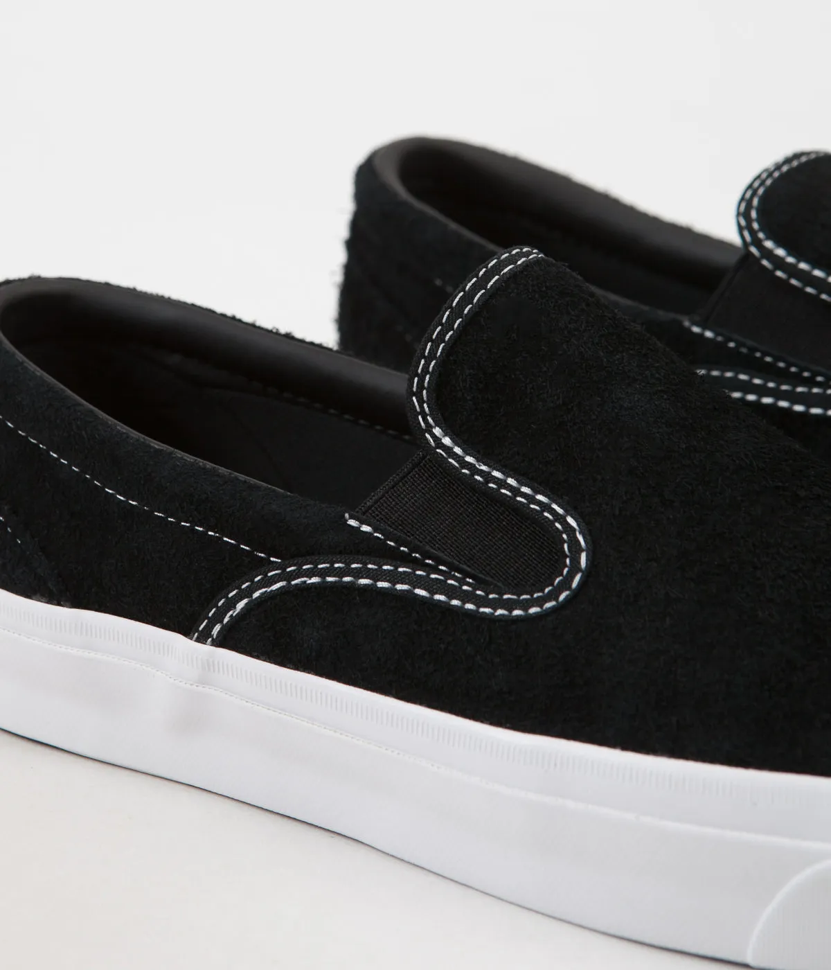 Converse One Star CC Slip On Shoes - Black / Black / White