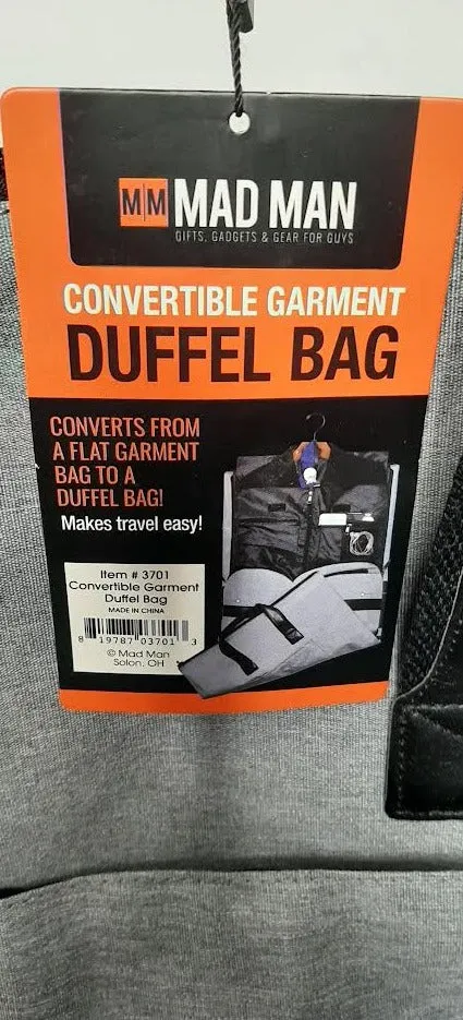 Convertable Garment Duffle Bag