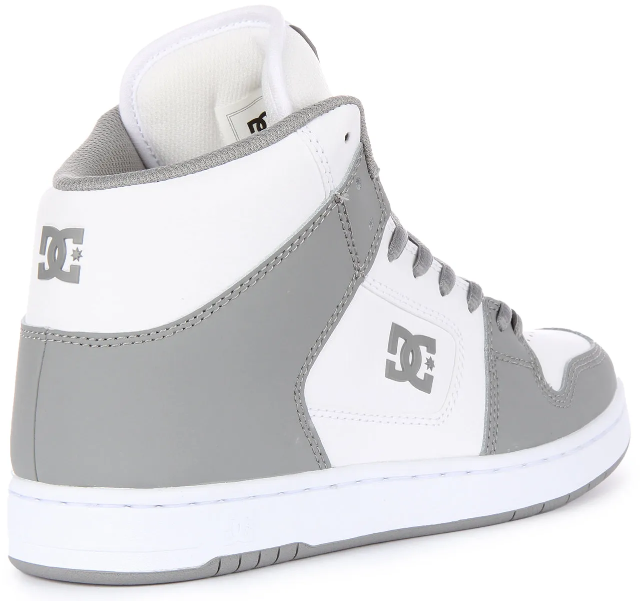 Dc Shoes Manteca 4 Hi In White Grey For Men