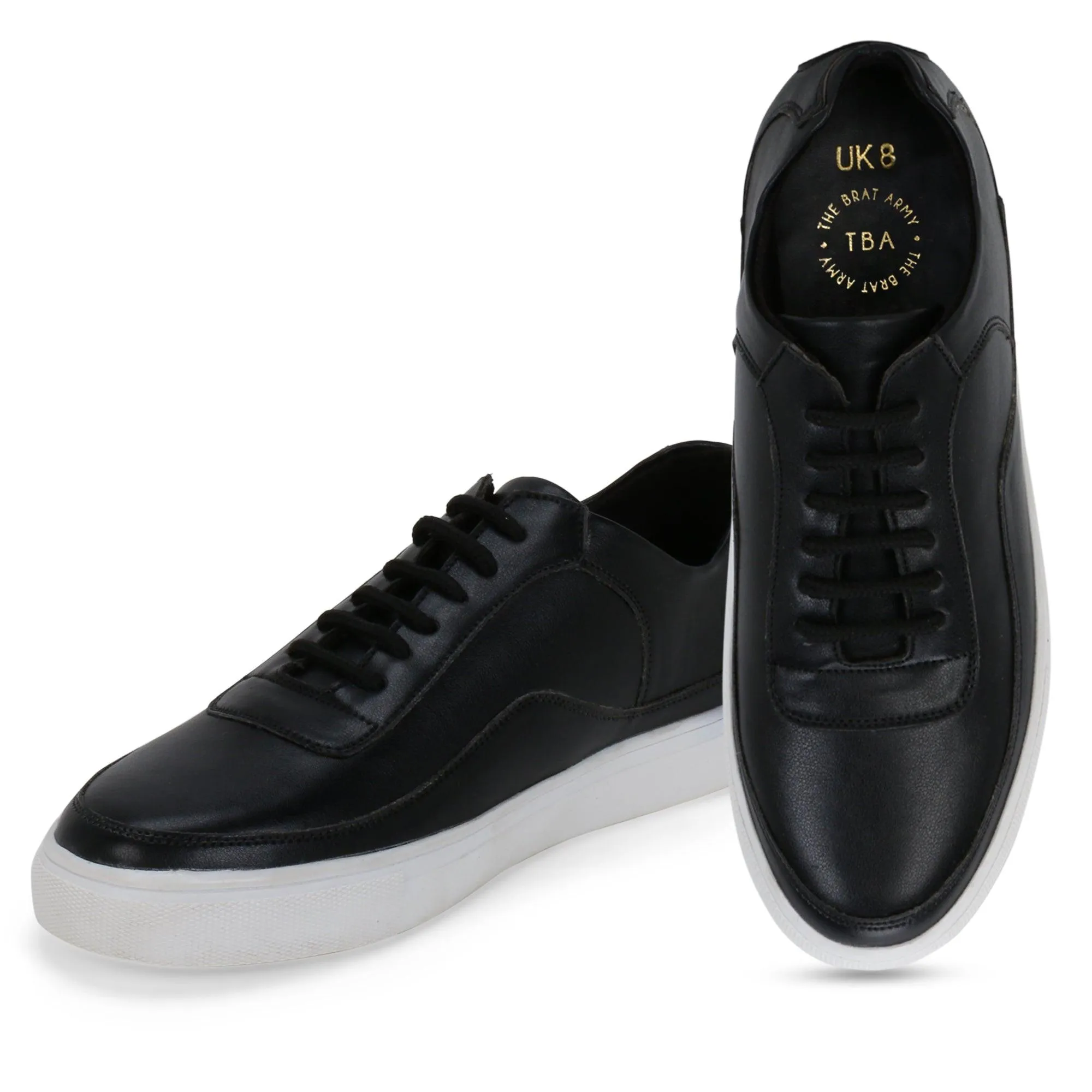 Denver Black Classic Lace Ups Sneaker