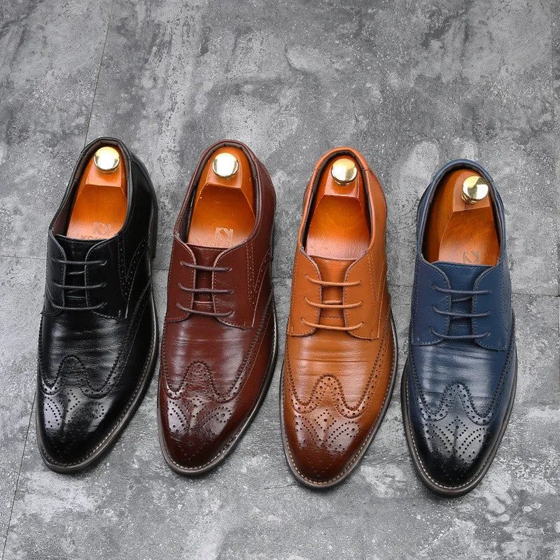 European And American Men's Fashion Business Casual Leather Shoes | Brodtica.com