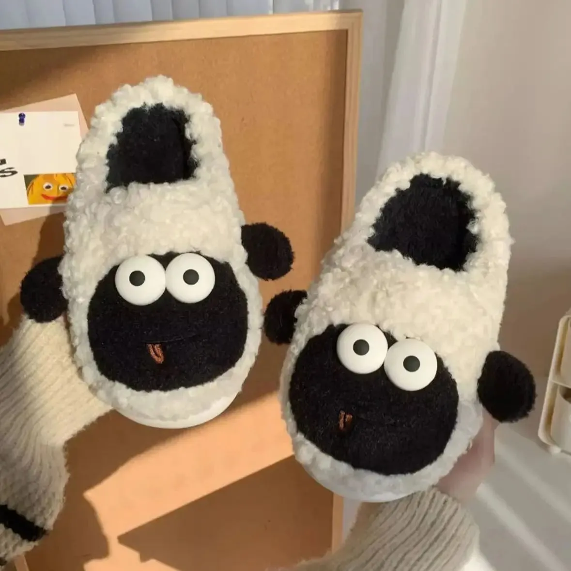 Funki Buys | Shoes | Women's Cute Little Sheep Cotton Slippers