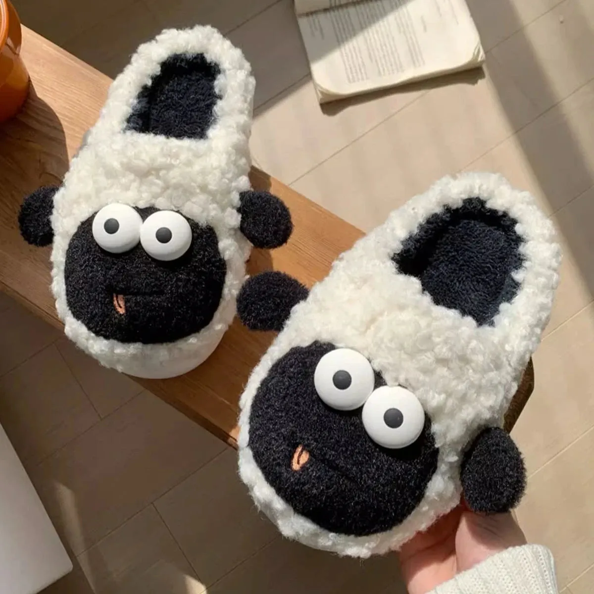 Funki Buys | Shoes | Women's Cute Little Sheep Cotton Slippers