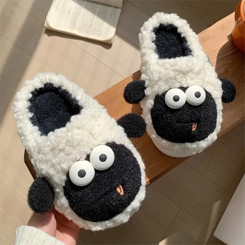 Funki Buys | Shoes | Women's Cute Little Sheep Cotton Slippers