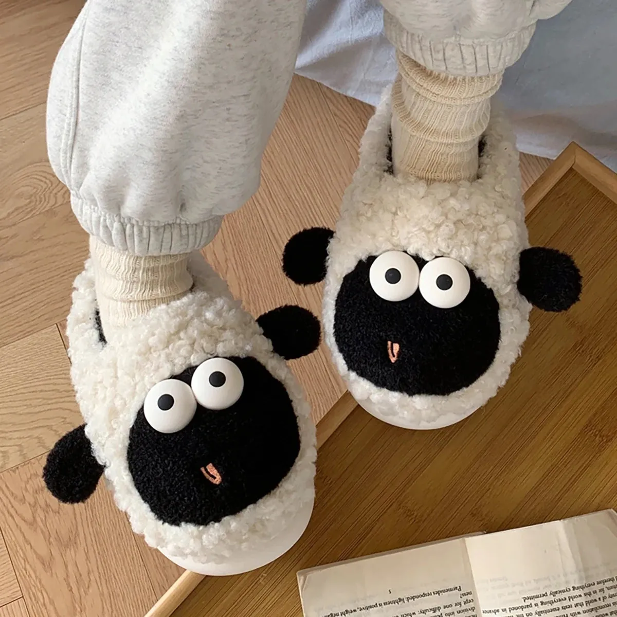 Funki Buys | Shoes | Women's Cute Little Sheep Cotton Slippers