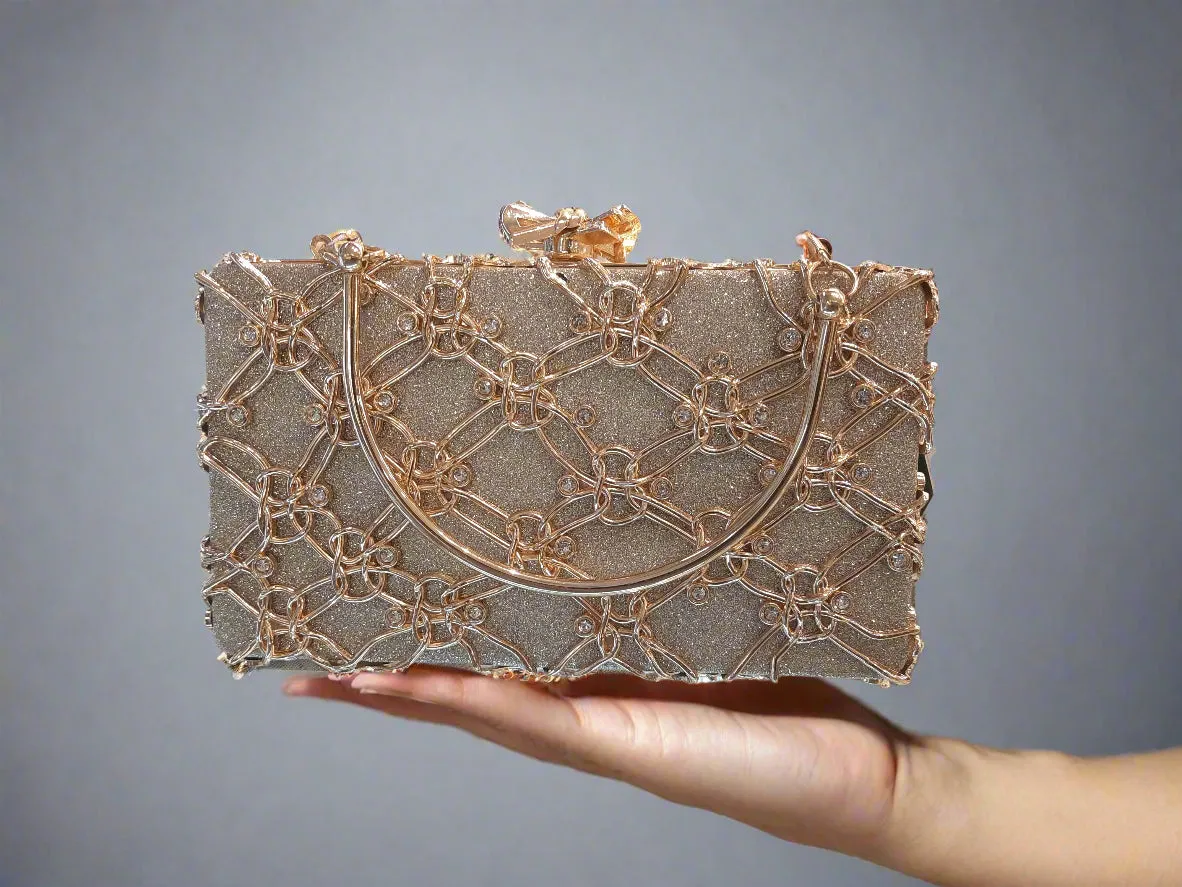 Golden| Fancy Clutch for women