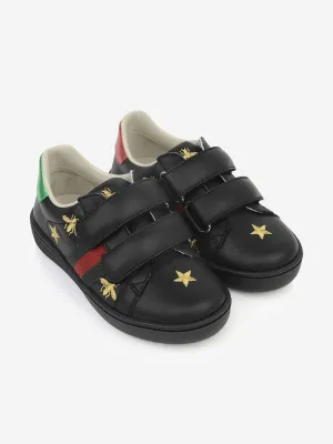 Gucci Leather Bee & Star Trainers