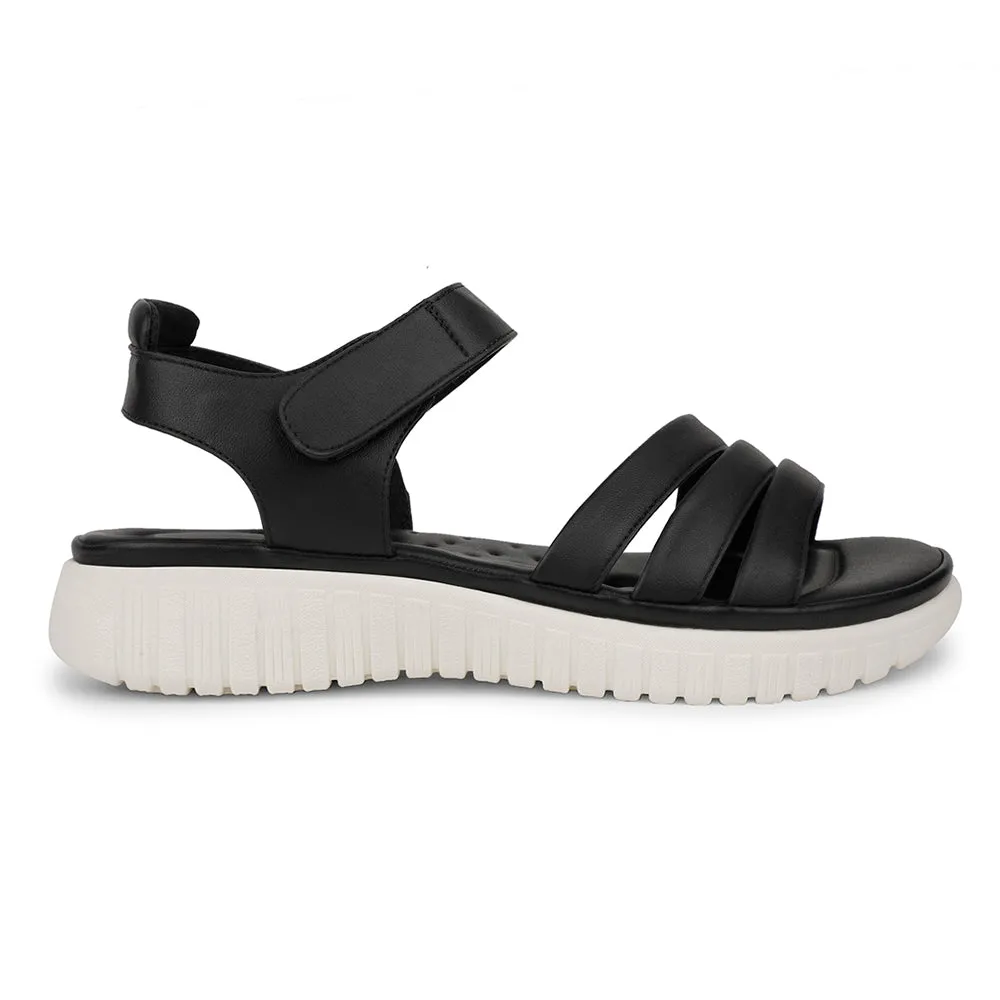 Healers Casual Black Sandal For Women ZQ-RN-L66 By Liberty