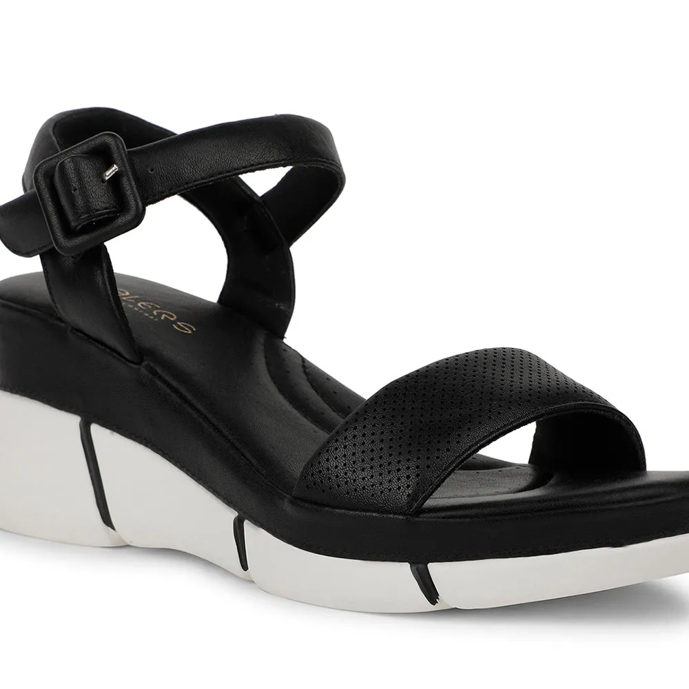 Healers Casual Black Sandal For Women ZQ-RN-L70 By Liberty