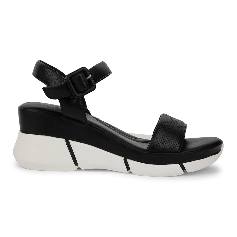 Healers Casual Black Sandal For Women ZQ-RN-L70 By Liberty